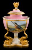 A Flight Barr & Barr [Worcester] vase and cover: with flambe finial,