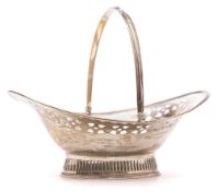 A George III silver swing-handled sweetmeat dish, maker Robert Hennell I, London,