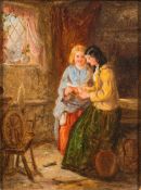 Frederick Daniel Hardy [1826-1922]- The Love Letter:- signed and inscribed on the reverse oil on