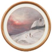 Sarah Louise Kilpack [1840-1909]- Shepherd in a wood; Shepherd in a Winter sunset:- a pair,