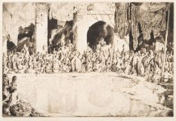 * Charles William Cain [1893-1962]- A Persian Bazaar:- signed in ink and numbered 10 of 90 etching,