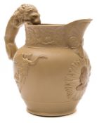 An early 19th century King George IV Memoriam buff coloured stoneware jug: commemorating the death
