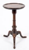 A mid 18th Century mahogany circular wine table:,