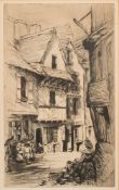 Mortimer Luddington Menpes [1855-1938]- Cathedral entrance:- signed in pencil in the margin