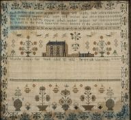 A William IV needlework sampler : with two bands of verse,