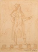 Attributed to Jack Butler Yeats [1871-1957]- A Coachman:- bears signature J B YEATS bottom
