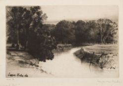 Francis Seymour Haden [1818-1910]- A sunset in Ireland:- drypoint etching,