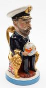 A Wilkinson pottery World War I King George V Toby jug: designed after the original by Sir Francis