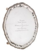 An Elizabeth II silver presentation salver, maker J.B.