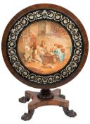 A 19th Century Italian scagliola circular table top:,