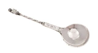A 17th century Continental silver spoon,