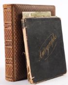 AUTOGRAPH ALBUM : including cat drawings in the manner of Louis Wain.