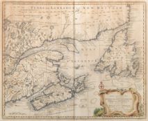BOWEN, Emanuel - A New & Accurate Map of the Islands of Newfoundland, Cape Breton, St.