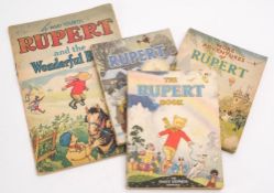 RUPERT ANNUALS : 1947,48,49, all original pictorial card covers, 4to,