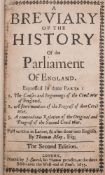 MAY, Thomas. A Breviary of the History of the Parliament of England. Expressed in three Parts ...