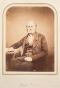 DARWIN, Charles : (1809-1882) - photograph by Maull & Polyblank, 200 x 150 mm arched upper margin,