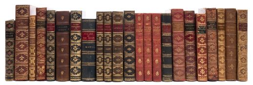 BINDINGS : Bacon's Essays - full gilt morocco, 8vo, 1878. With 22 other leather bound books.