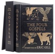 GILL, Eric - The Four Gospels of the Lord Jesus Christ : original goatskin in clamshell box,