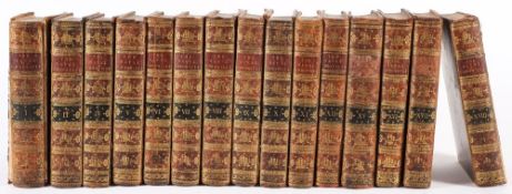 NAVAL CHRONICLE : 15 vols, a broken run vols 1 -18, [lacks volumes 3, 13, 14] many plates,