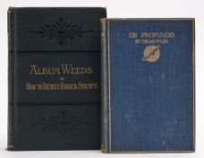 WILDE, Oscar - De Profundis : org. blue gilt cloth, 8vo, foxing, Methuen & Co, first ed, 1905.