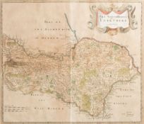 MORDEN, Robert - The North Riding of Yorkshire: hand coloured map, 415 x 360mm, f & g, c1695.