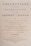 POLE, William - Collections Towards a Description of the County of Devon : full calf rebacked, 4to,