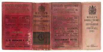KELLY'S Directory of Devonshire and Cornwall : org. red cloth, fold.