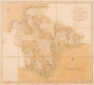 CARY, John - A New map of Devonshire : folding map, 540 x 480 mm, 1807.