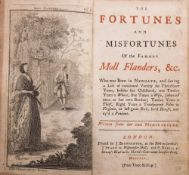 DEFOE, Daniel - The Fortunes and Misfortunes of the Famous Moll Flanders, &c : later calf rubbed,