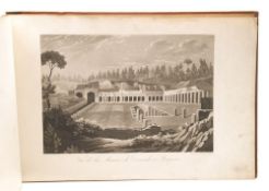 POMPEIA : bound album of 18 uncoloured aquatints by Paul Fumagalli - cloth, oblong folio,
