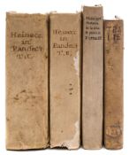 HERVIEUX, J. C - Traite Curieux des Serins de Canarie : eng. frontis, vellum, 8vo, Amsterdam,1712.