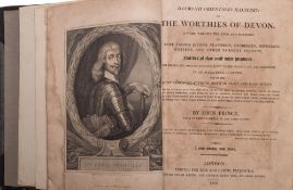 PRINCE, John - The Worthies of Devon : portrait plates, half morocco, 4to, 1810.