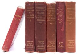 BAEDEKER, Karl - Egypt and the Sudan : maps and plans, org. red flexible cloth, 8vo, sixth, 1908.