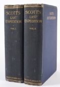 SCOTT, Captain R.F - Scott's Last Expedition : 2 vols, maps, plates, org.