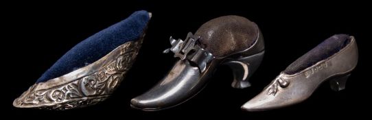 A Victorian silver novelty pin cushion, maker's mark illegible, Birmingham, 1896:,