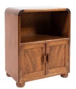 Betty Joel (1894-1985) a Token mahogany bedside cabinet:,
