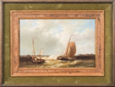Abraham Hulk Snr [1813-1897]- Calm estuary scene, evening,