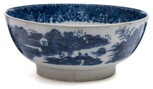A pearlware royal commemorative punch bowl: of circular form,