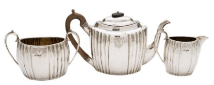 A George III silver teapot, maker Peter Ann & William Bateman, London,