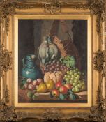George Hughes [19th Century British]- A still life of fruit,