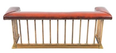 A Contemporary brass club fender by Robin Gage:,