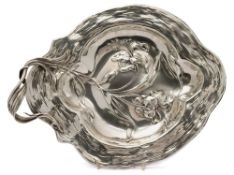 An Austro-Hungarian silver serving dish, maker FV: of Art Nouveau influence,