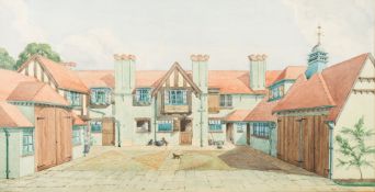 English School 20th Century- An artist's impression of the The Stables, Benchams,