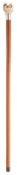 An ivory topped malacca, walking cane: the handle carved in the form of a cats head,