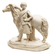 A Minton parian figure group of Prince Alfred: modelled after the original by Baron Carlo