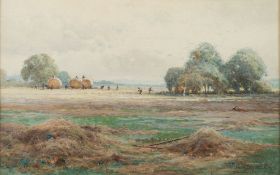 Creswick Boydell [c.1889-1916]- Harvest:- signed bottom right watercolour 18.5 x 29cm.