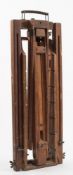 A French Brev SGDG artist's travelling folding field easel:,