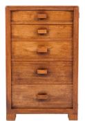 Betty Joel (1894-1985) A Token mahogany five drawer Wellington chest:,