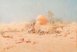 Augustus Osborne Lamplough [1877-1930]- A desert village,