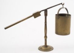 Corcoran, London, a brass grain balance : the arm with engraved scale for Lbs per Bushel,